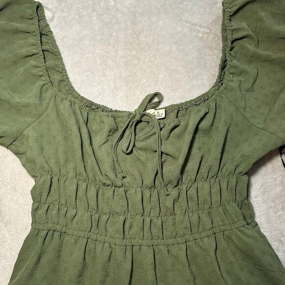 Liberty Love Dress Size M Green Milkmaid Festival Peasant Cottagecore Boho NEW - Picture 4 of 12